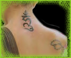 Alyssa Milano Omkar Tattoo